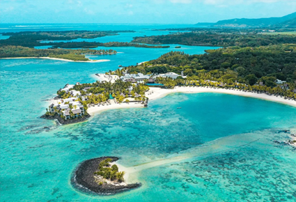 Mauritius Island Aerial View
